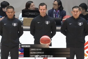 中国男篮vs中国台北男篮的裁判组出炉 来自菲律宾、澳洲、泰国